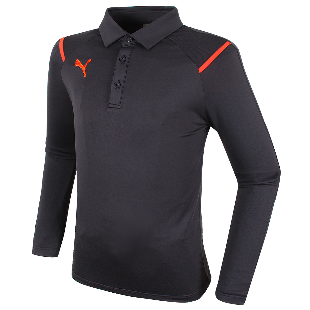 PUMA PRINT LS POLO BK